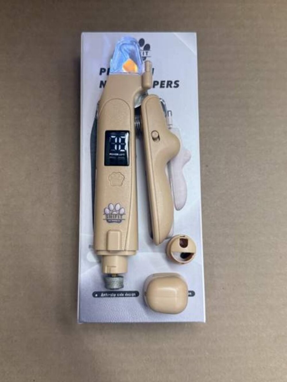 2-in-1 Dog Cat Nail Clippers with Light Beige